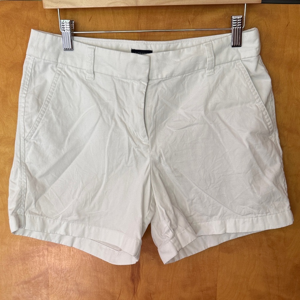 J. Crew White Chino Shorts